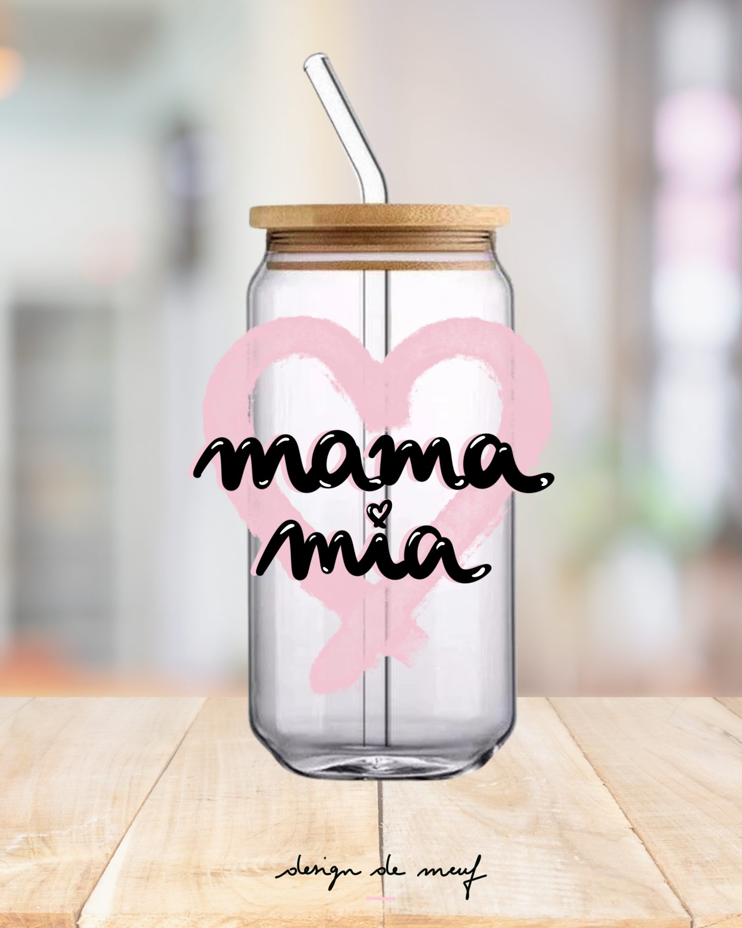 Verre Canette "Mama Mia" – Pour Célébrer les Mamans avec Style